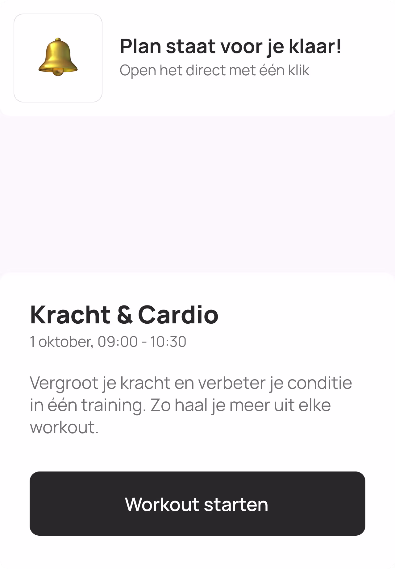 Demo van persoonlijke begeleiding in Nextset app